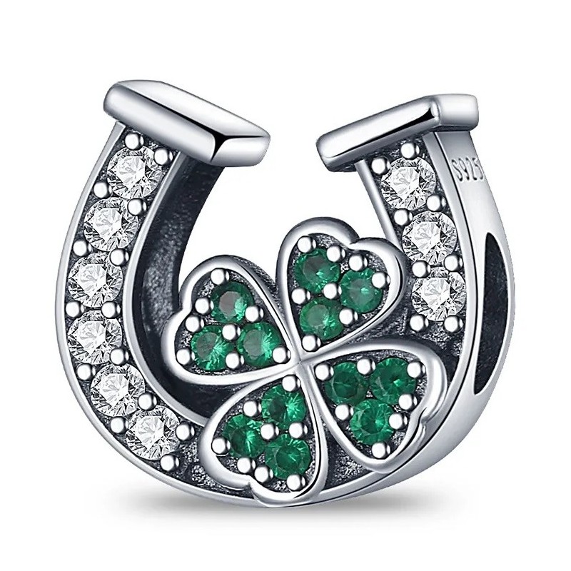 charms-zawieszka-srebrna-ag-925-podkowa-koniczynka-z-cyrkoniami-im0500224ch Zawieszka do bransoletki Charms podkowa z koniczynką - obrazek 1