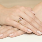 Pierścionek złoty z rubinem i diamentami BD-W330 - obrazek 4