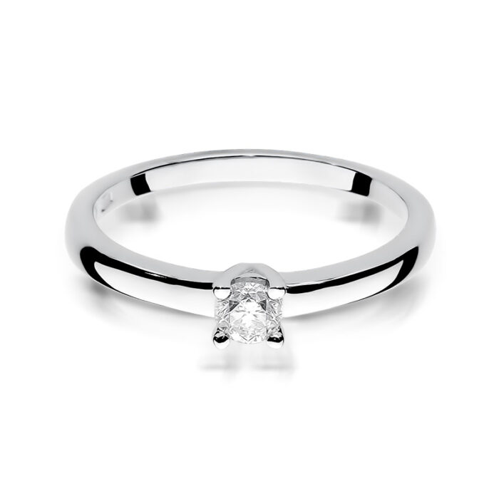 Pierścionek złoty z diamentem BD-W292B - obrazek 2