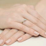 Pierścionek złoty z diamentami BD-W399 - obrazek 4