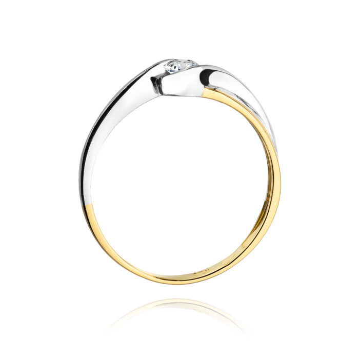 Pierścionek złoty z diamentem BD-W278 - obrazek 3