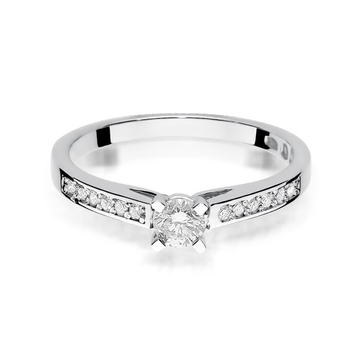 Pierścionek złoty z diamentami BD-W52B - obrazek 2