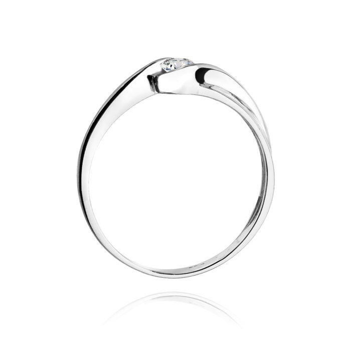 Pierścionek złoty z diamentem BD-W278B - obrazek 3