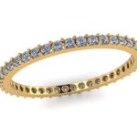 Pierścionek złoty ring z cyrkoniami RR4