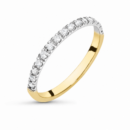 Pierścionek zaręczynowy z diamentem laboratoryjnym - złoto pr. 585, 0,18 ct