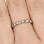 Pierścionek złoty ring z diamentami laboratoryjnymi RR6 - obrazek 4