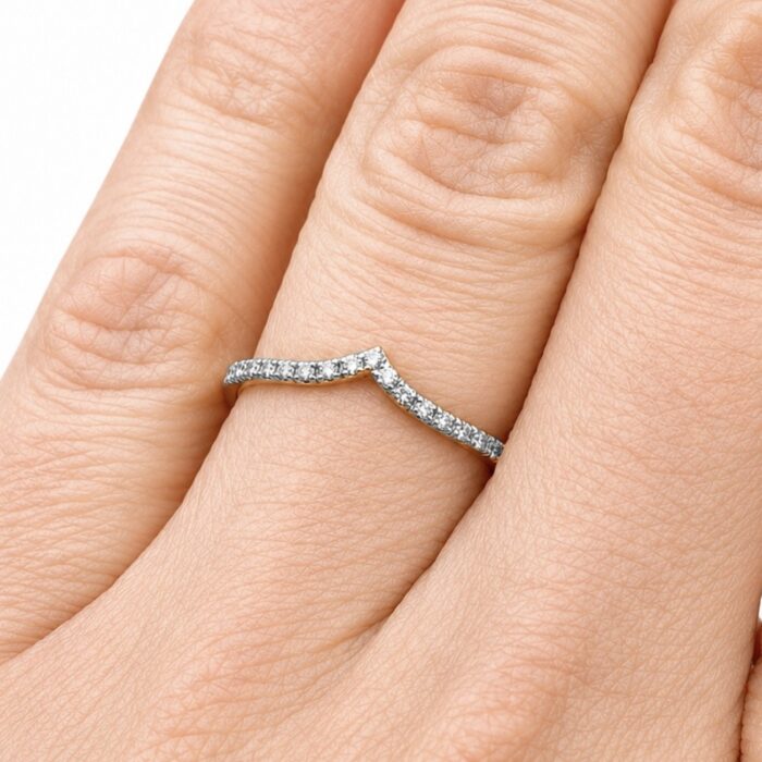 Pierścionek złoty ring z diamentami laboratoryjnymi RR11 - obrazek 4