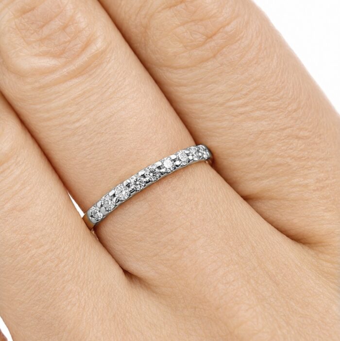 Pierścionek złoty ring z diamentami laboratoryjnymi RR9 - obrazek 4