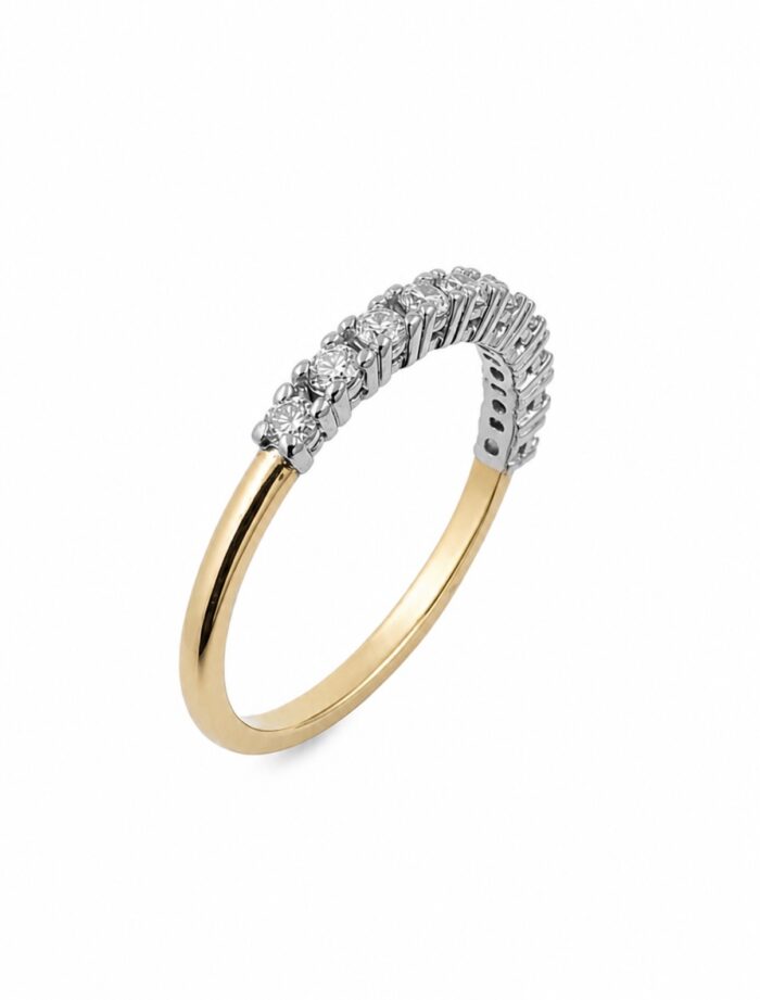 Pierścionek złoty ring z diamentami laboratoryjnymi RR3 - obrazek 3