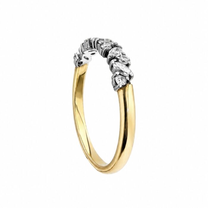Pierścionek złoty ring z diamentami laboratoryjnymi RR8 - obrazek 3