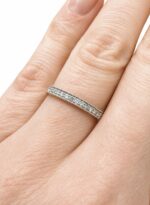 Pierścionek złoty ring z diamentami laboratoryjnymi RR5 - obrazek 4