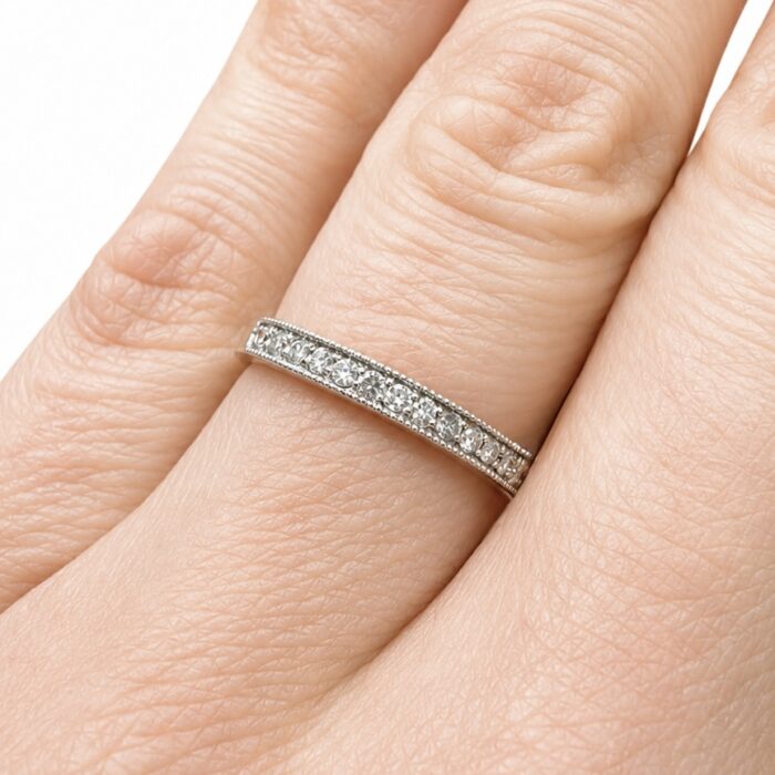 Pierścionek złoty ring z diamentami laboratoryjnymi RR5 - obrazek 4