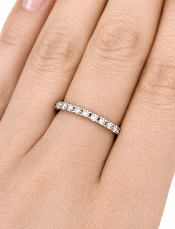 Pierścionek złoty ring z diamentami laboratoryjnymi RR3 - obrazek 5