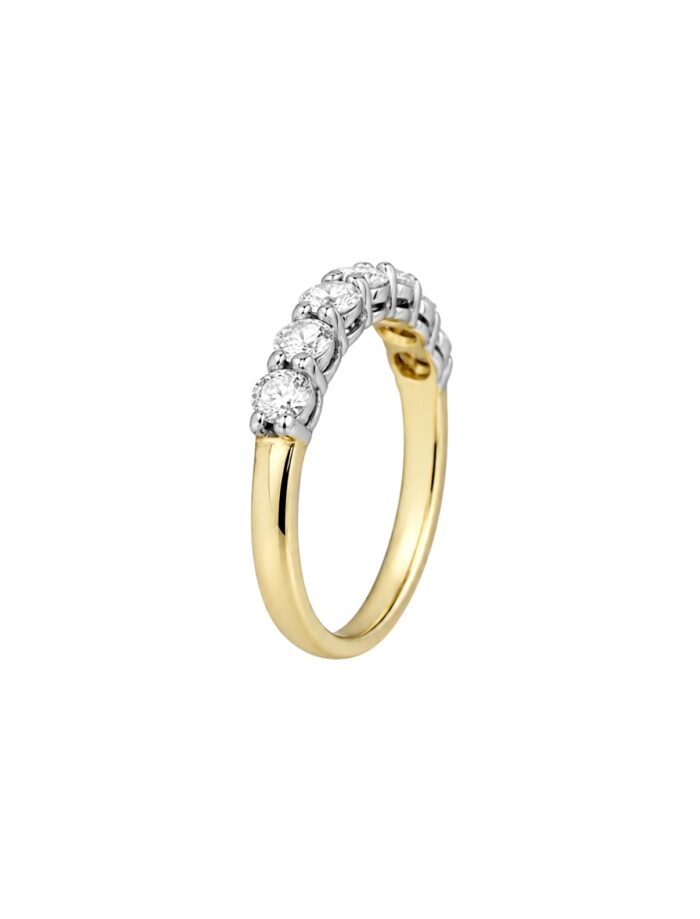 Pierścionek złoty ring z diamentami laboratoryjnymi RR4 - obrazek 4
