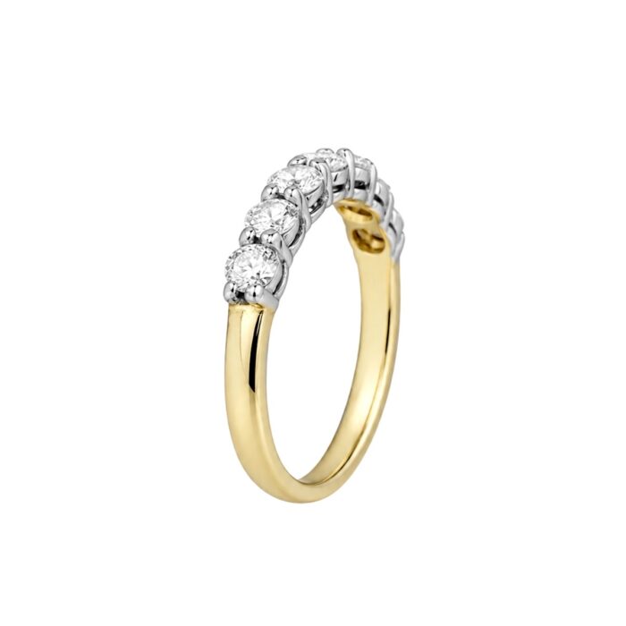 Pierścionek złoty ring z diamentami laboratoryjnymi RR4 - obrazek 4