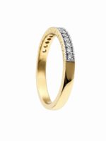 Pierścionek złoty ring z diamentami laboratoryjnymi RR5 - obrazek 5