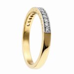 Pierścionek złoty ring z diamentami laboratoryjnymi RR5 - obrazek 5