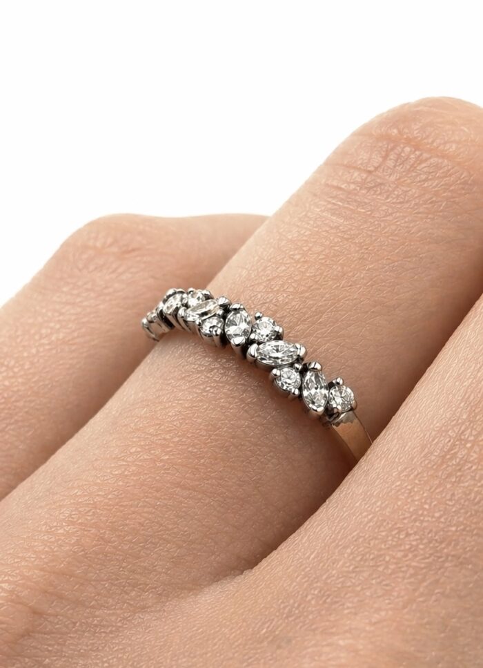 Pierścionek złoty ring z diamentami laboratoryjnymi RR8 - obrazek 5
