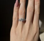 Pierścionek zaręczynowy z diamentem laboratoryjnym - żółte złoto pr. 585, 0,35 ct - zdjęcie 3