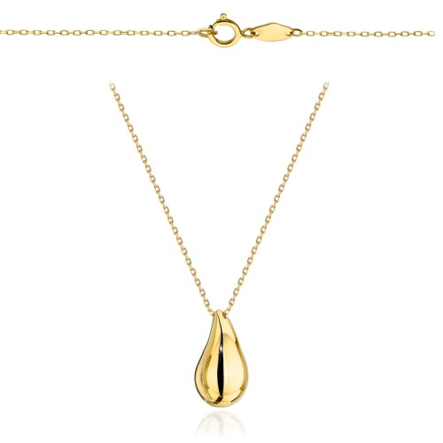 kropla Naszyjnik złoty kropla duża - obrazek 1
