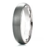 Obrączka tytanowa półokrągła matowa 2mm - 6mm