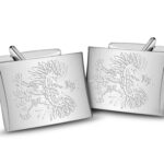 Srebrne spinki do mankietów Orzeł