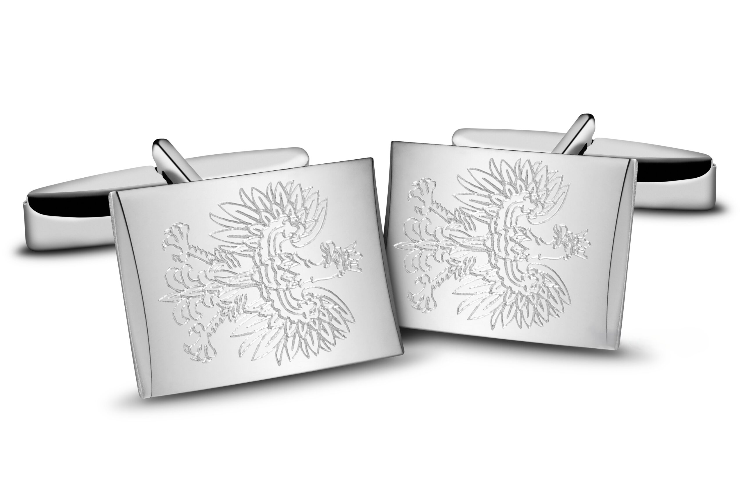 orzel Srebrne spinki do mankietów Orzeł - obrazek 1