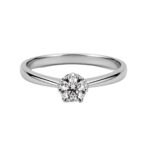 Pierścionek z platyny z diamentem 0,21ct