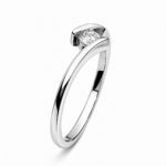 Pierścionek z platyny z diamentem 0,17ct - obrazek 3