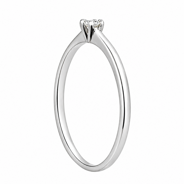 Pierścionek z platyny z diamentem 0,10ct - obrazek 3