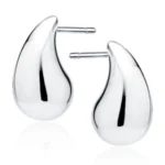 Kolczyki srebrne krople średnie