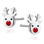 Kolczyki srebrne renifery