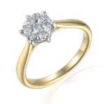 Pierścionek złoty z diamentami