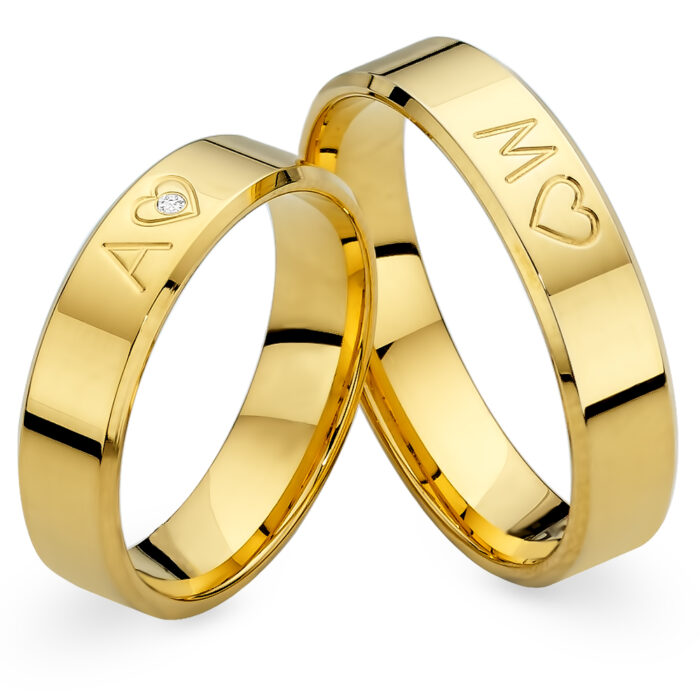 Obrączki złote SL53 płaskie - obrazek 2