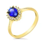 Pierścionek złoty z szafirem P1959