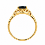 Pierścionek złoty z szafirem - obrazek 3